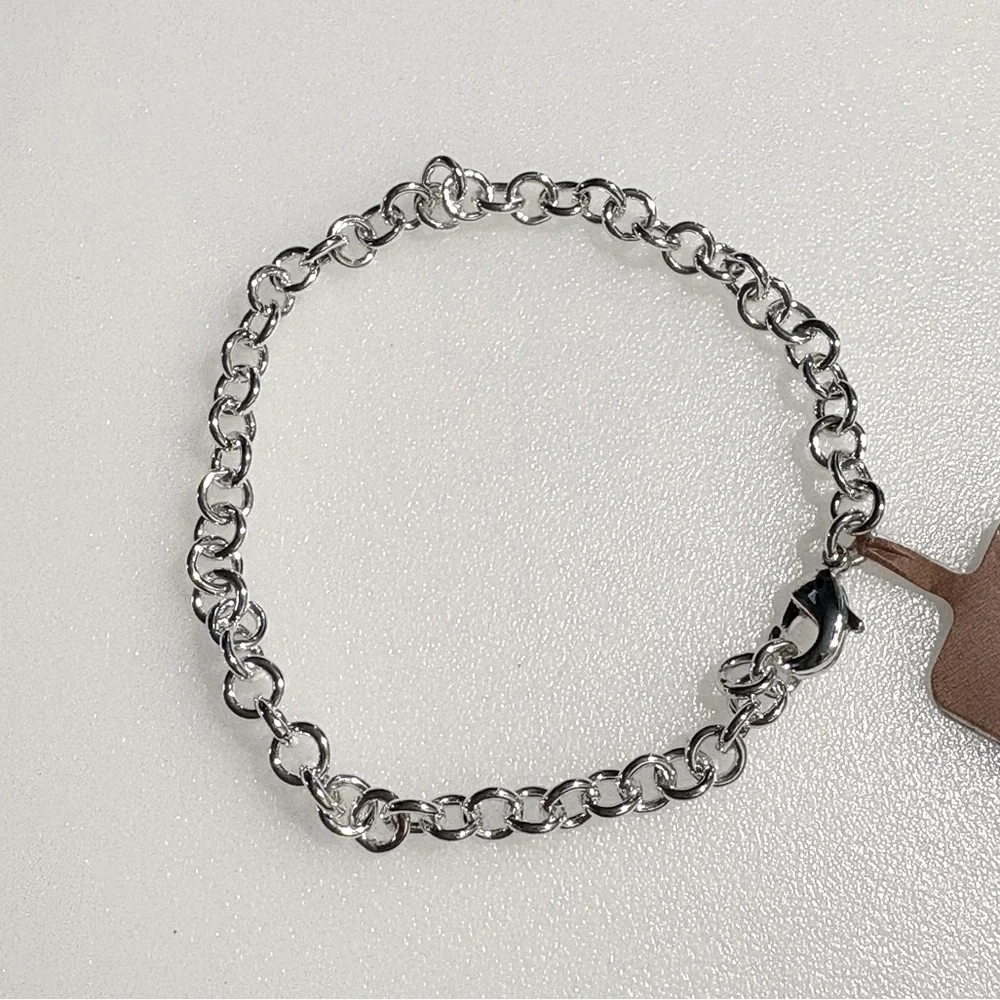 Child Size Silver Plated Chain Bracelet New With Tags